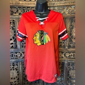 Majestic Official Licensed Chicago Blackhawks Hockey Jersey Red Womens M
